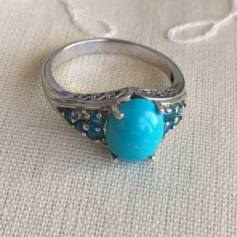 🎀Sterling and turquoise ring